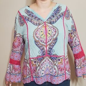 Bohemian Paisley Long Sleeve Top